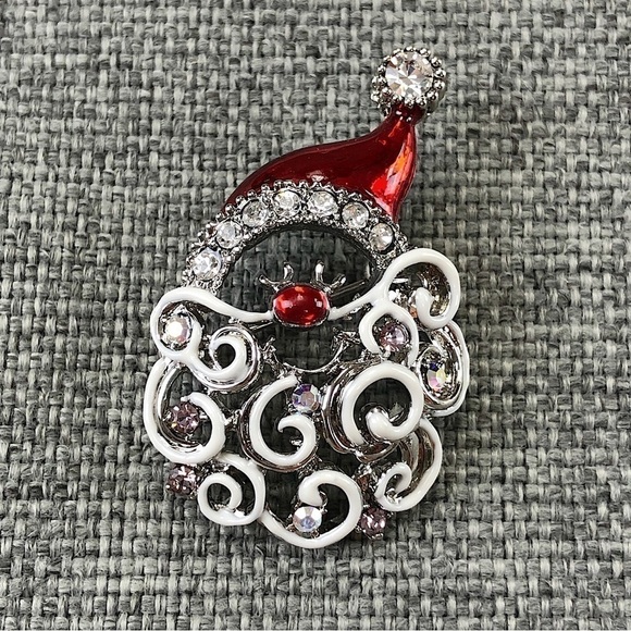 SANTA Christmas brooch NEW - Picture 1 of 5